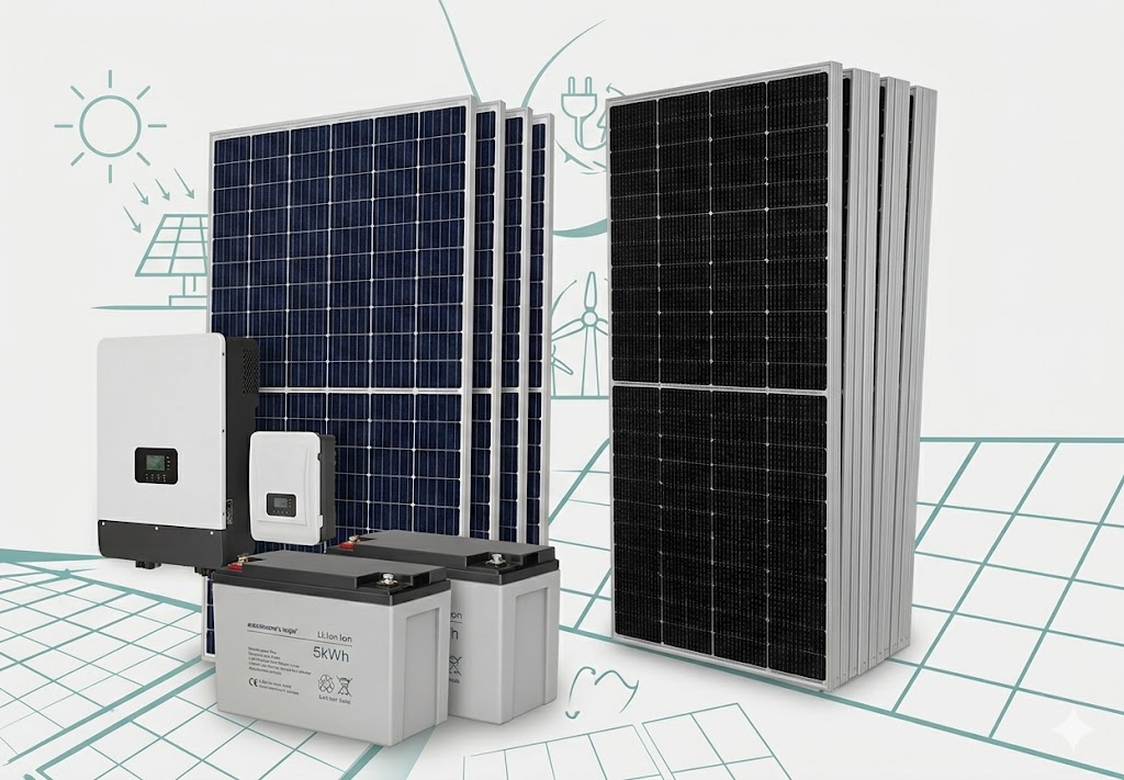 5kW Hybrid Solar Kit with Lithium Battery Storage - Creative Group India Dehradun.